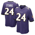 B.Ravens #24 Malaki Starks Player Purple Color Rush Home Game Kdoa Stitched Jerseys