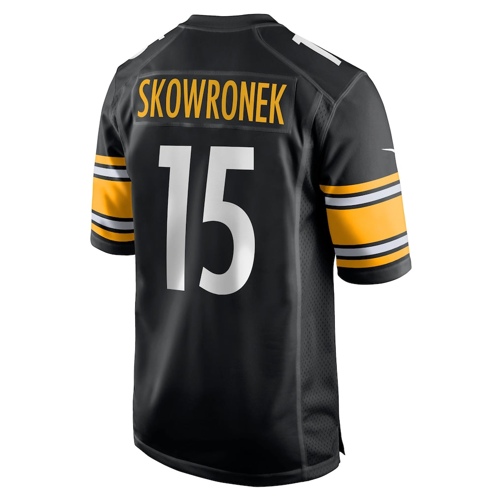 Kdoa P.Steelers #15 Ben Skowronek Black Team Game Jersey