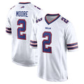 B.Bills #2 DJ Moore Player White Home Game Kdoa Stitched Jerseys