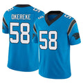 C.Panthers #58 Bobby Okereke Player Blue Vapor F.U.S.E. Limited Home Game Kdoa Stitched Jerseys