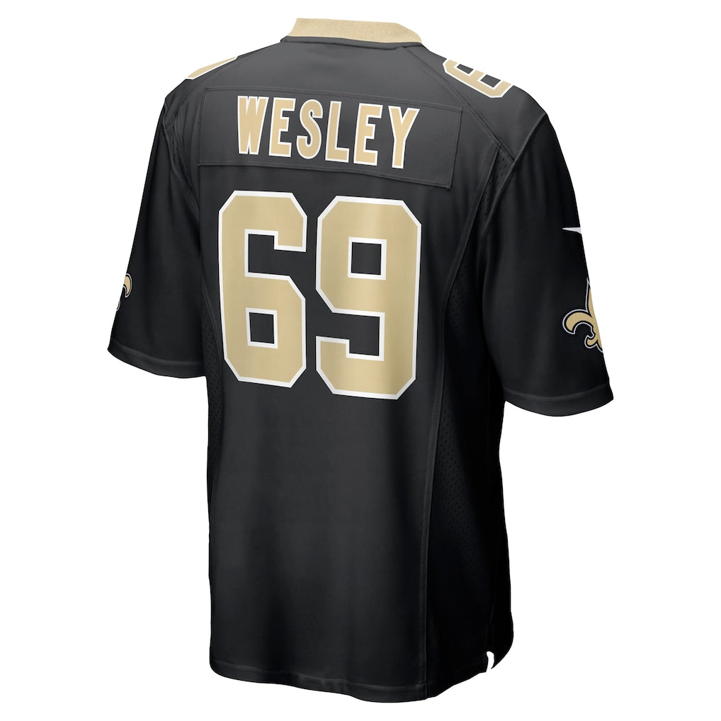 Kdoa NO.Saints #69 Barry Wesley Black Team Game Jersey