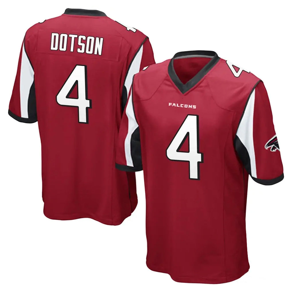 A.Falcons #4 Jahan Dotson Player Red Color Vapor Home Game Kdoa Stitched Jerseys