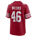 Kdoa SF.49ers #46 Jon Weeks Scarlet Team Game Jersey