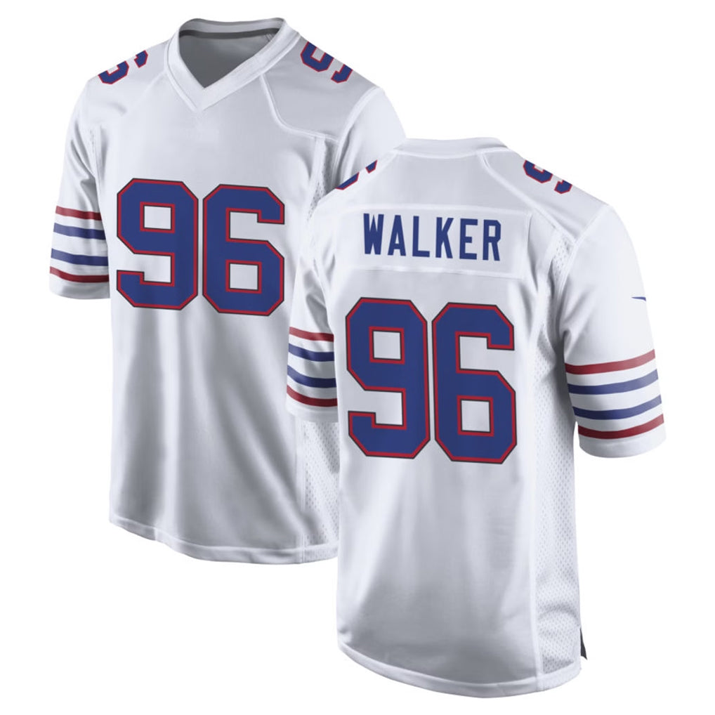 B.Bills #96 Deone Walker Player White Alternate Game Kdoa Stitched Jerseys