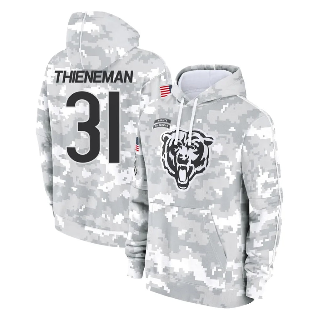 C.Bears #31 Dillon Thieneman Player Arctic Camo Salute to Service Pullover Hoodies Limited Kdoa Stitched Jerseys