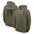 D.Broncos #19 Marvin Mims Jr. Player Olive Salute to Service Pullover Hoodies Limited Kdoa Stitched Jerseys