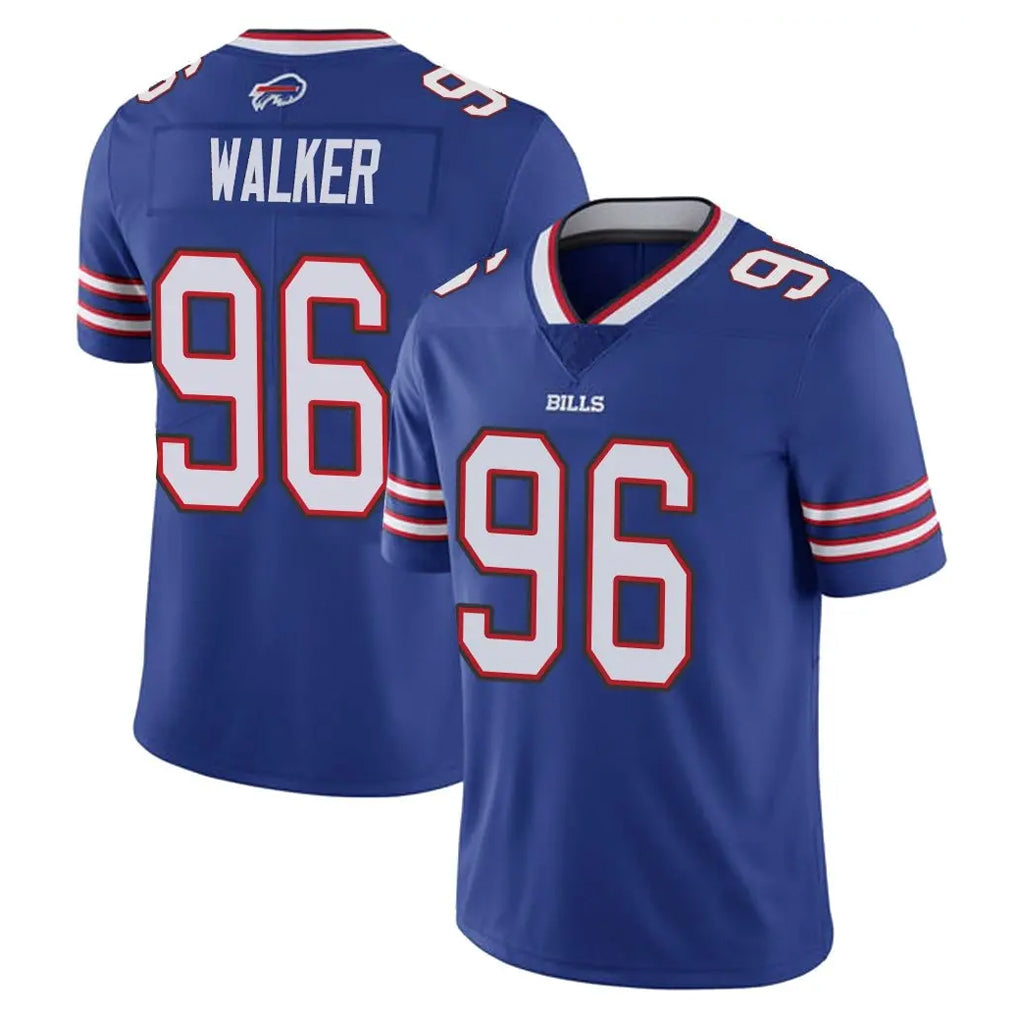 B.Bills #96 Deone Walker Player Royal Vapor Untouchable Limited Kdoa Stitched Jerseys