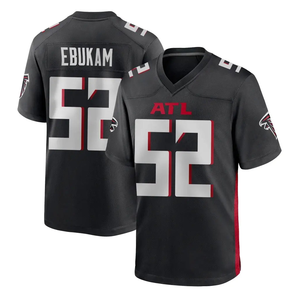 A.Falcons #52 Samson Ebukam Player Black Home Game Kdoa Stitched Jerseys