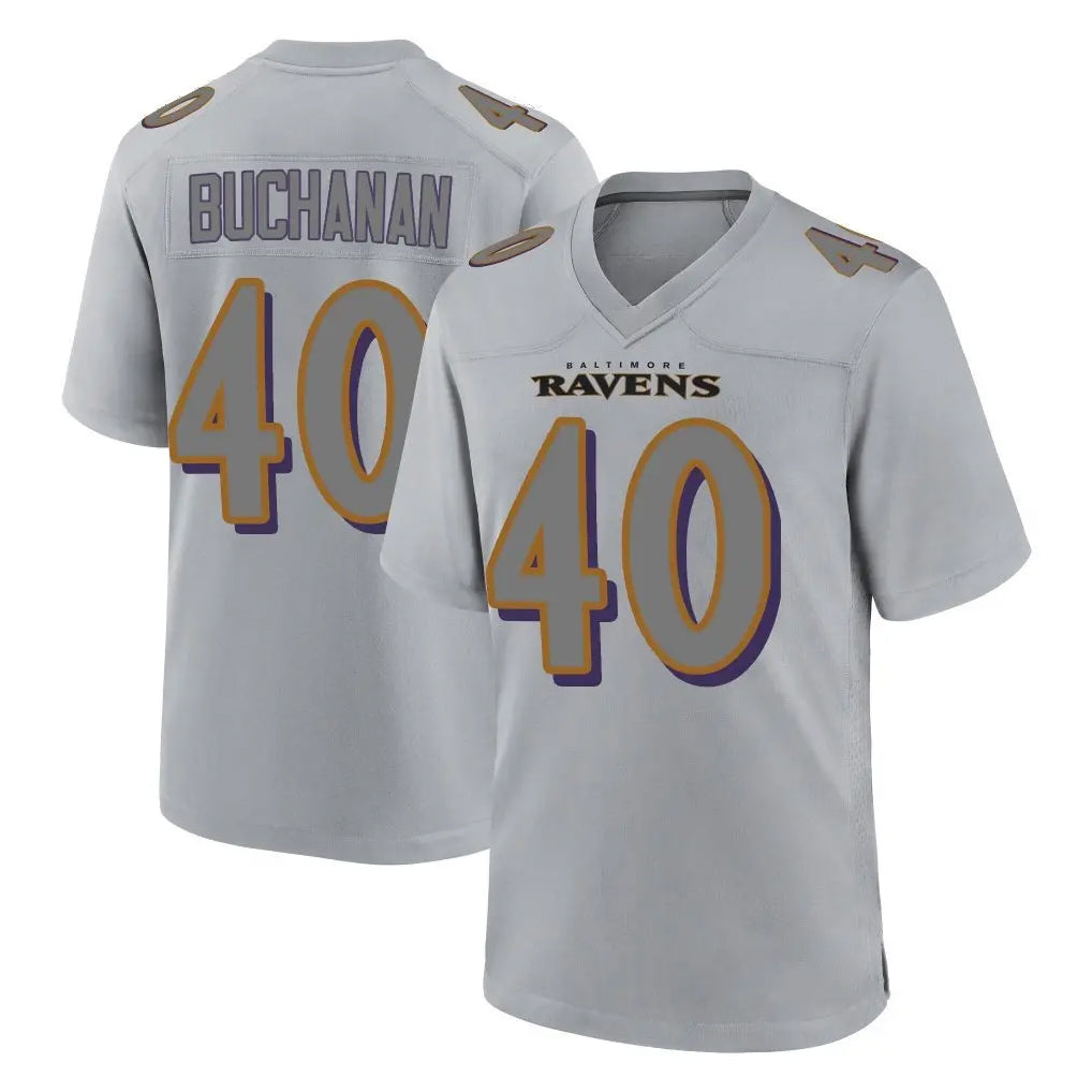 B.Ravens #40 Teddye Buchanan Player Gray Color Rush Vapor Untouchable Game Kdoa Stitched Jerseys