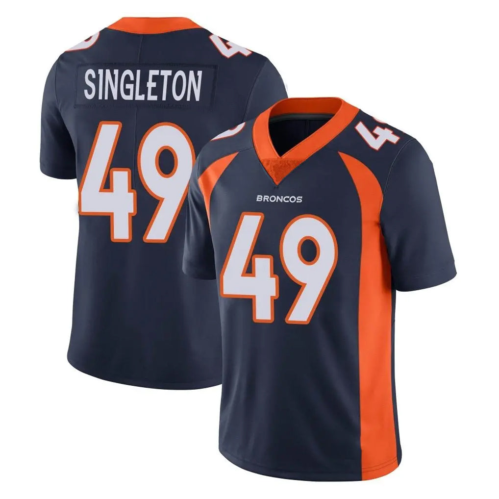 D.Broncos #49 Alex Singleton Player Navy Vapor Untouchable Limited Game Kdoa Stitched Jerseys