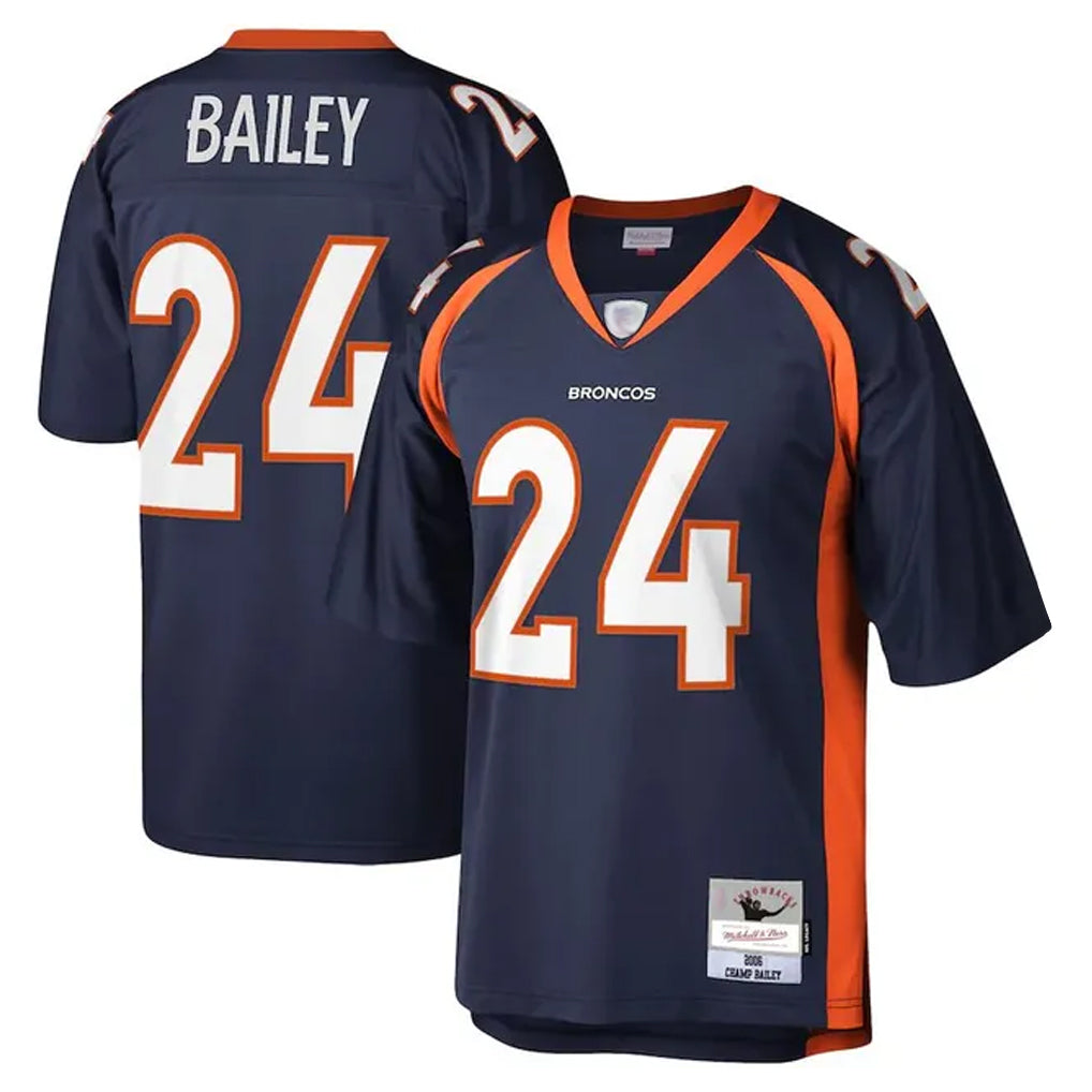 D.Broncos #24 Champ Bailey Player Navy Mitchell & Ness 2006 Legacy Limited Game Kdoa Stitched Jerseys