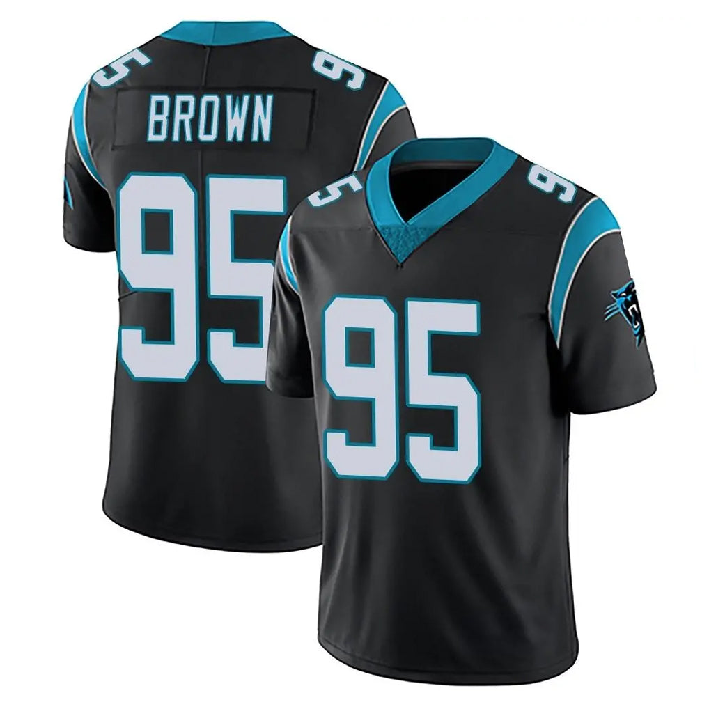 C.Panthers #95 Derrick Brown Player Black Vapor Untouchable Limited Game Kdoa Stitched Jerseys