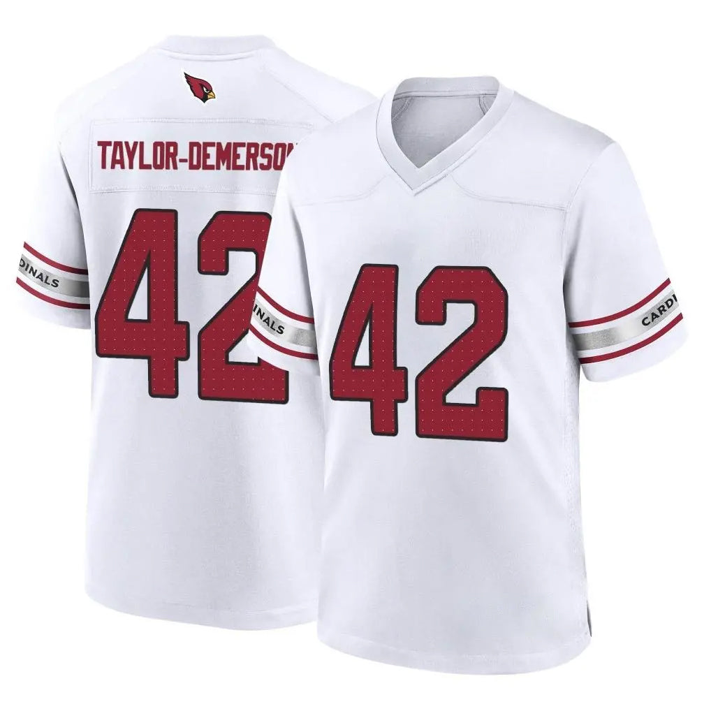 A.Cardinals #42 Dadrion Taylor-Demerson Player White Home Game Kdoa Stitched Jerseys