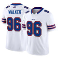 B.Bills #96 Deone Walker Player White Vapor F.U.S.E. Jersey Limited Home Game Kdoa Stitched Jerseys