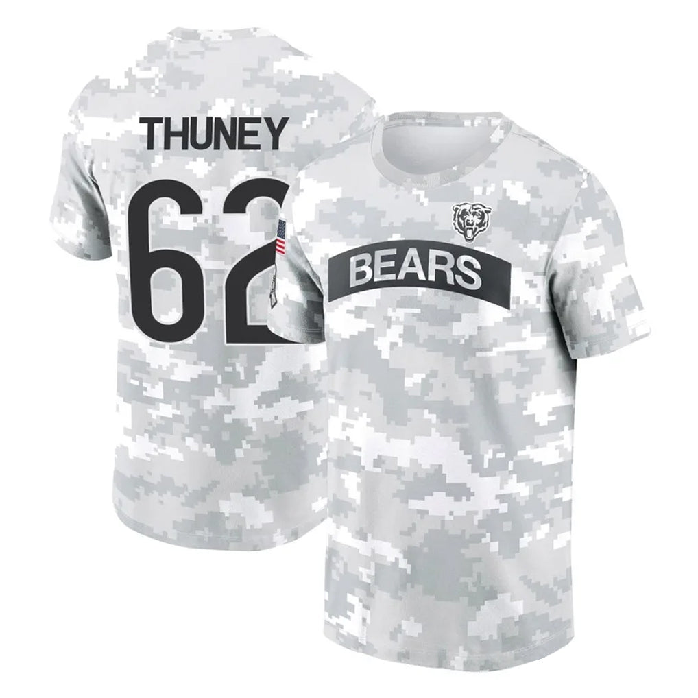 C.Bears #62 Joe Thuney Player Arctic Camo Salute to Service Performance T-Shirt Limited Kdoa Stitched Jerseys