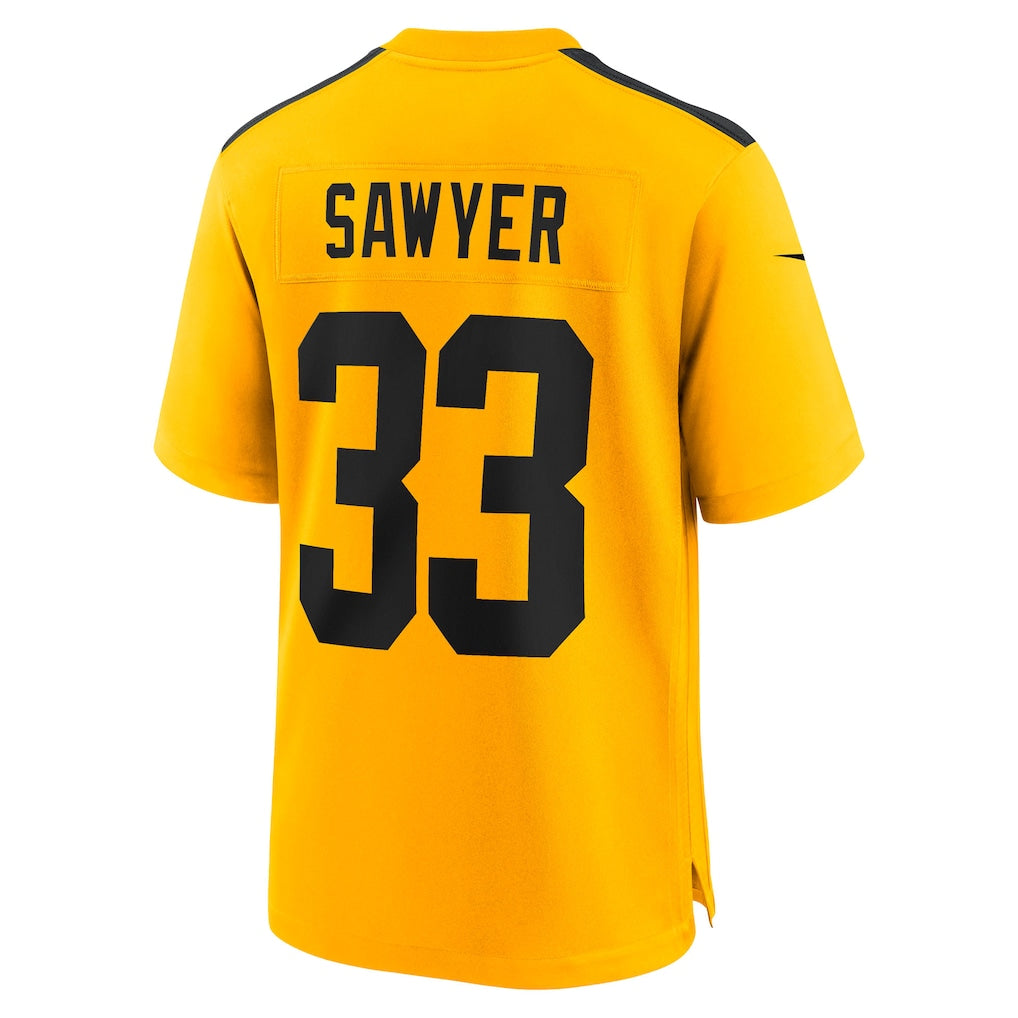 Kdoa P.Steelers #33 Jack Sawyer Gold Alternate Game Jersey
