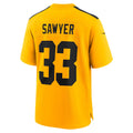 Kdoa P.Steelers #33 Jack Sawyer Gold Alternate Game Jersey