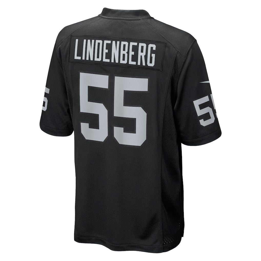 Kdoa LV.Raiders #55 Cody Lindenberg Black Team Game Jersey