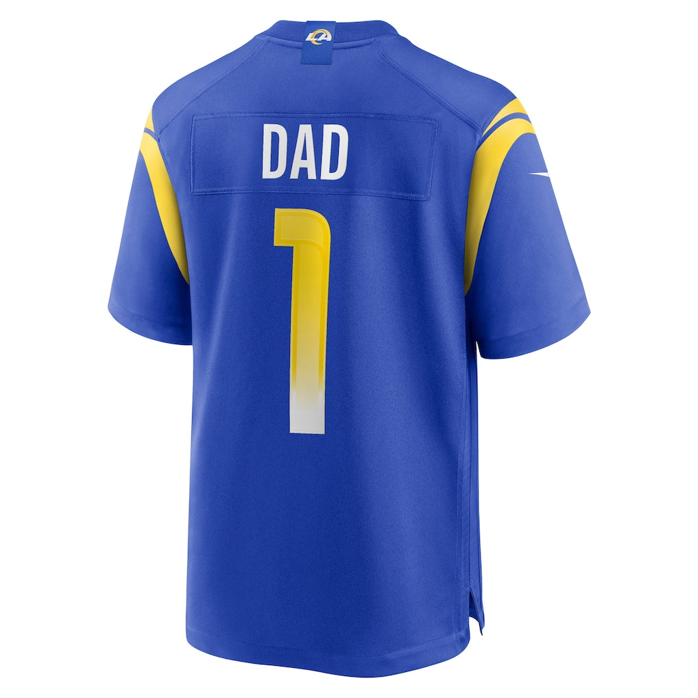Kdoa LA.Rams #1 Dad Royal Game Jersey