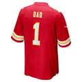 Kdoa KC.Chiefs #1 Dad Red Game Jersey