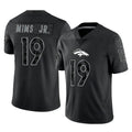 D.Broncos #19 Marvin Mims Jr. Player Black Reflective Limited Kdoa Stitched Jerseys
