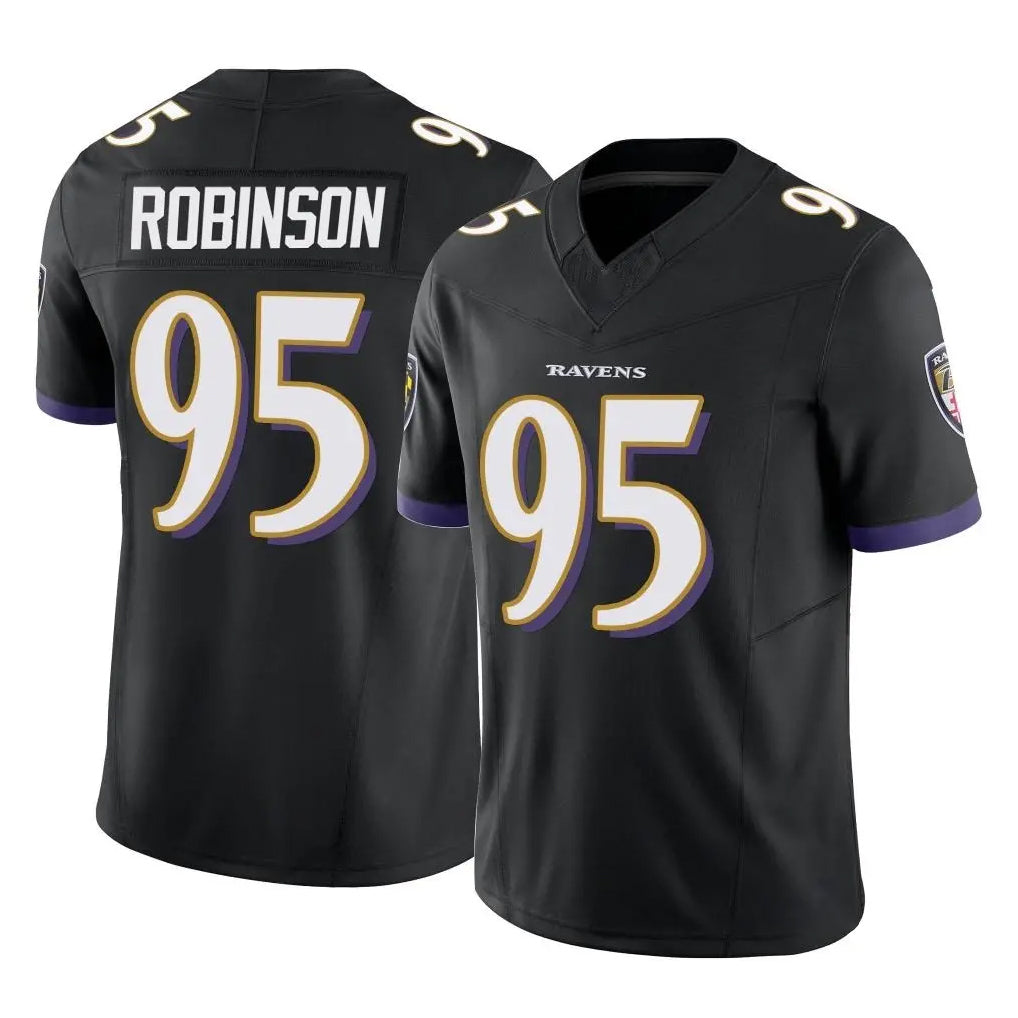 B.Ravens #95 Tavius Robinson Player Black Vapor F.U.S.E. Limited Kdoa Stitched Jerseys