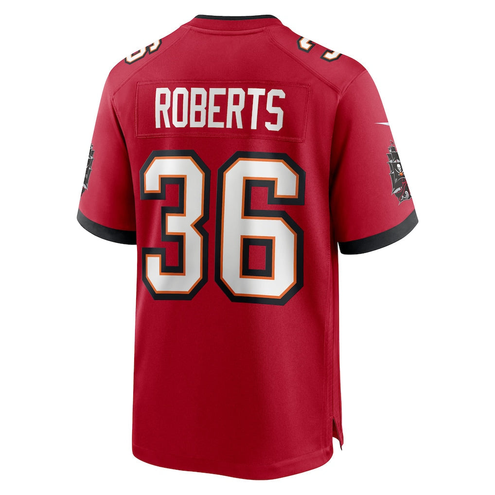 Kdoa TB.Buccaneers #36 JJ Roberts Red Team Game Jersey