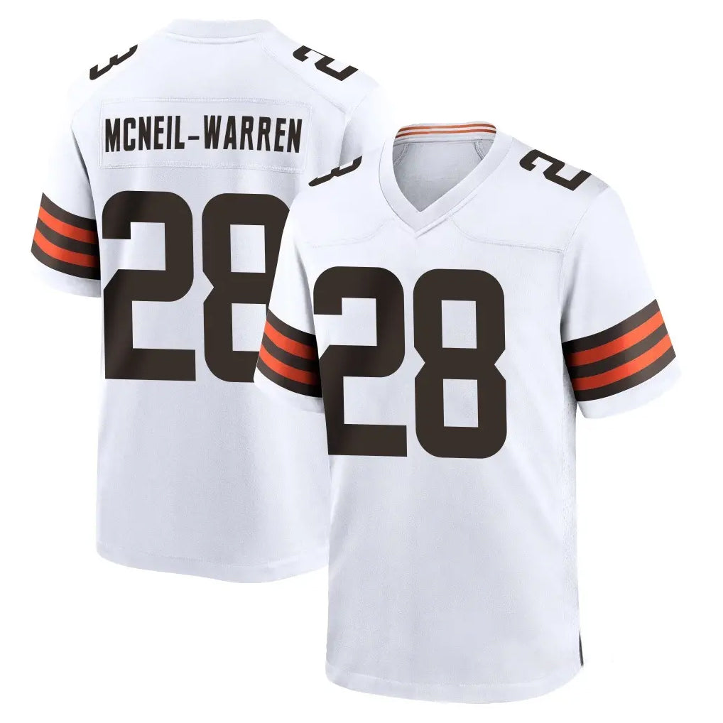 C.Browns #28 Emmanuel McNeil-Warren Player White Home Game Kdoa Stitched Jerseys