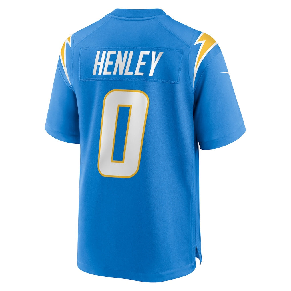 Kdoa LA.Chargers #0 Daiyan Henley Powder Blue Team Game Jersey