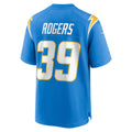 Kdoa LA.Chargers #39 Eric Rogers Powder Blue Team Game Jersey
