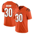 C.Bengals #30 Chase Brown Player Orange Vapor Untouchable Limited Home Game Kdoa Stitched Jerseys