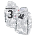 C.Panthers #3 Princely Umanmielen Player Arctic Camo Salute to Service Pullover Hoodies Limited Game Kdoa Stitched Jerseys