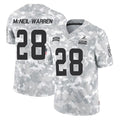 C.Browns #28 Emmanuel McNeil-Warren Player Arctic Camo Salute to Service Limited Home Game Kdoa Stitched Jerseys