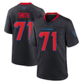 H.Texans #71 Braden Smith Player Navy 2nd Alternate Home Game Kdoa Stitched Jerseys
