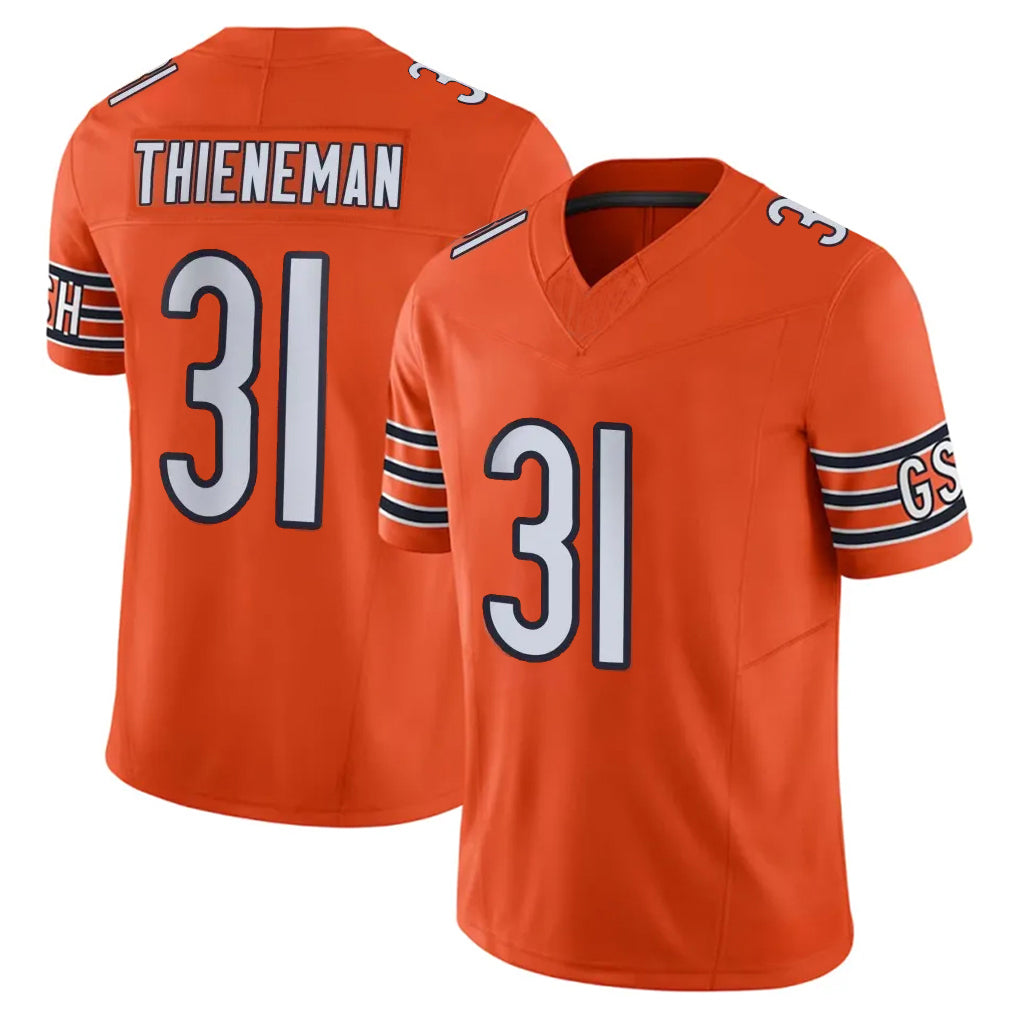 C.Bears #31 Dillon Thieneman Player Orange Vapor F.U.S.E. Limited Home Game Kdoa Stitched Jerseys