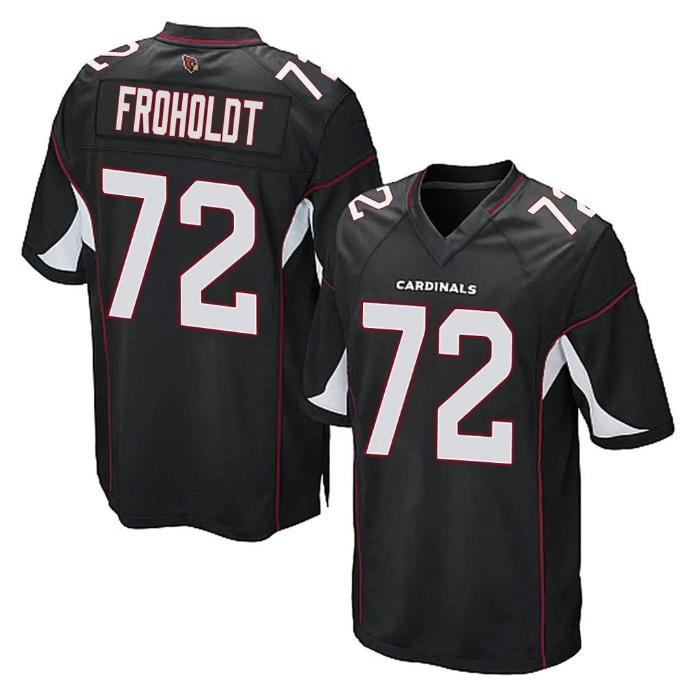 A.Cardinals #72 Hjalte Froholdt Player Black Home Game Kdoa Stitched Jerseys