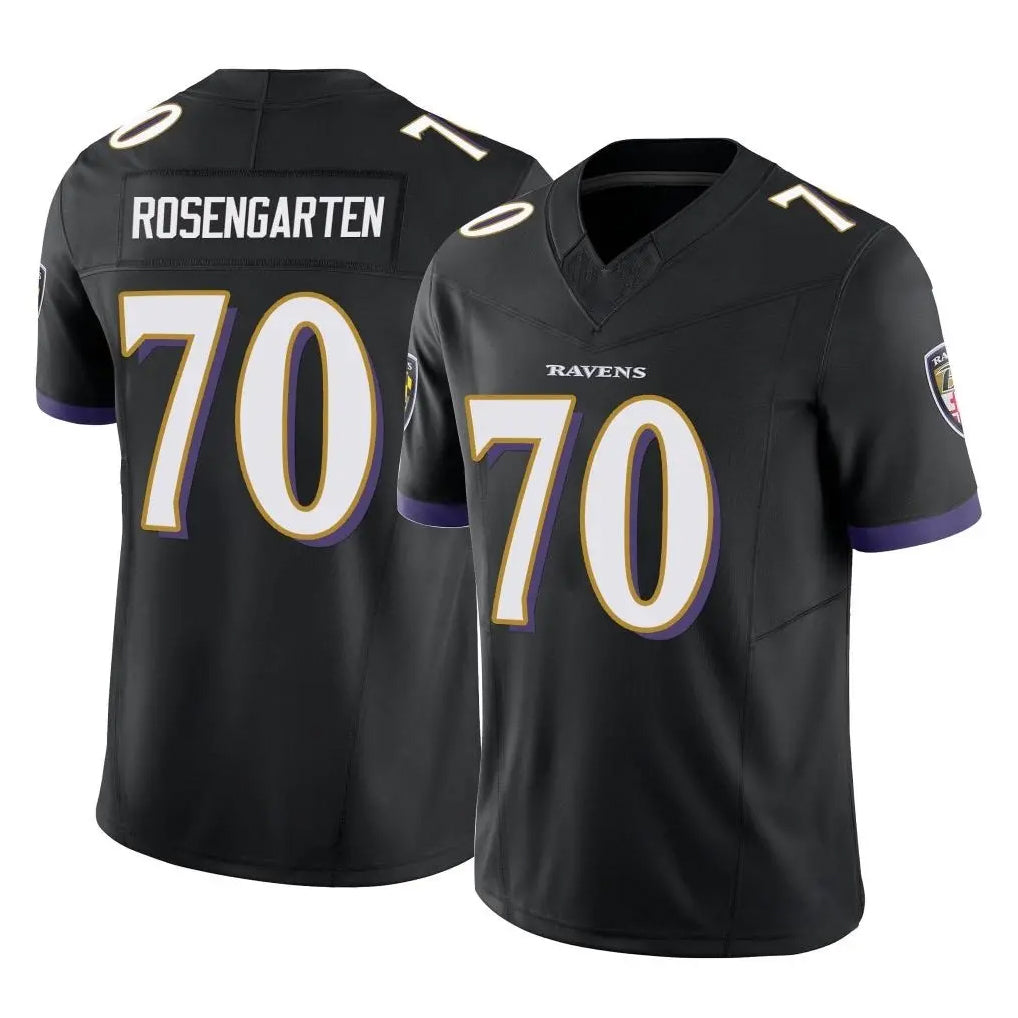 B.Ravens #70 Roger Rosengarten Player Black Vapor F.U.S.E. Limited Kdoa Stitched Jerseys