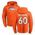 D.Broncos #60 Luke Wattenberg Player Orange Pullover Hoodie Limited Kdoa Stitched Jerseys