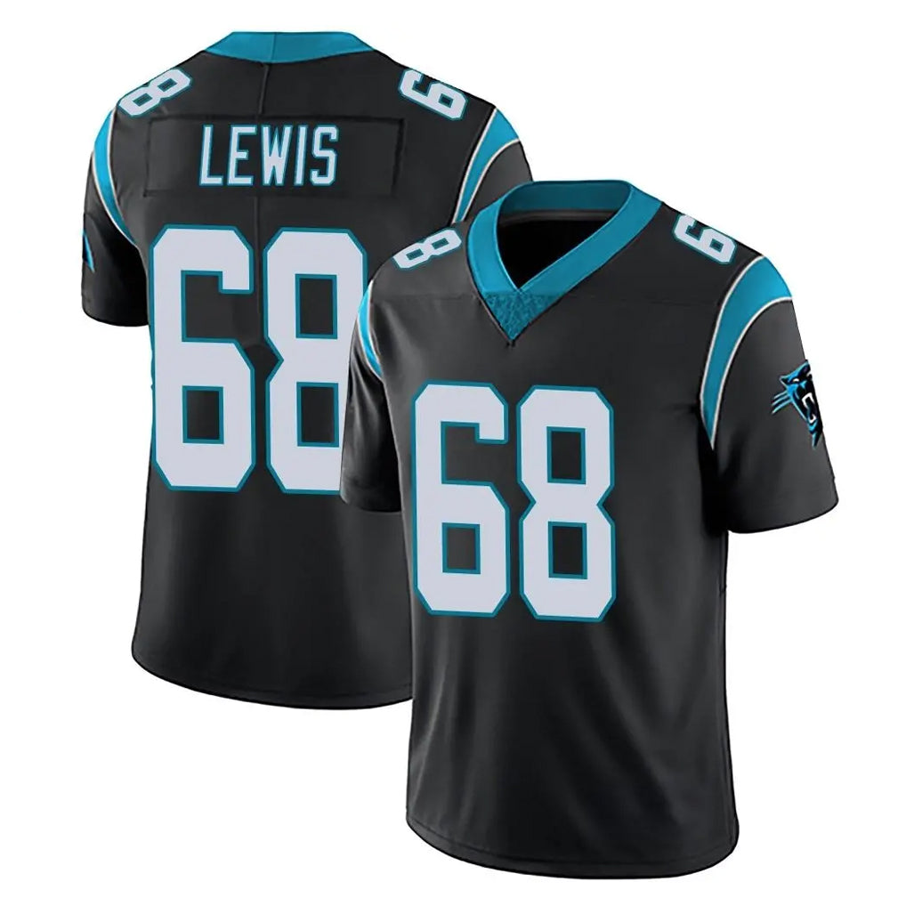 C.Panthers #68 Damien Lewis Player Black Vapor Untouchable Limited Game Kdoa Stitched Jerseys
