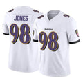 B.Ravens #98 Travis Jones Player White Vapor F.U.S.E. Limited Home Game Kdoa Stitched Jerseys