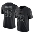 C.Panthers #25 Jonathon Brooks Player Black Limited Reflective Game Kdoa Stitched Jerseys