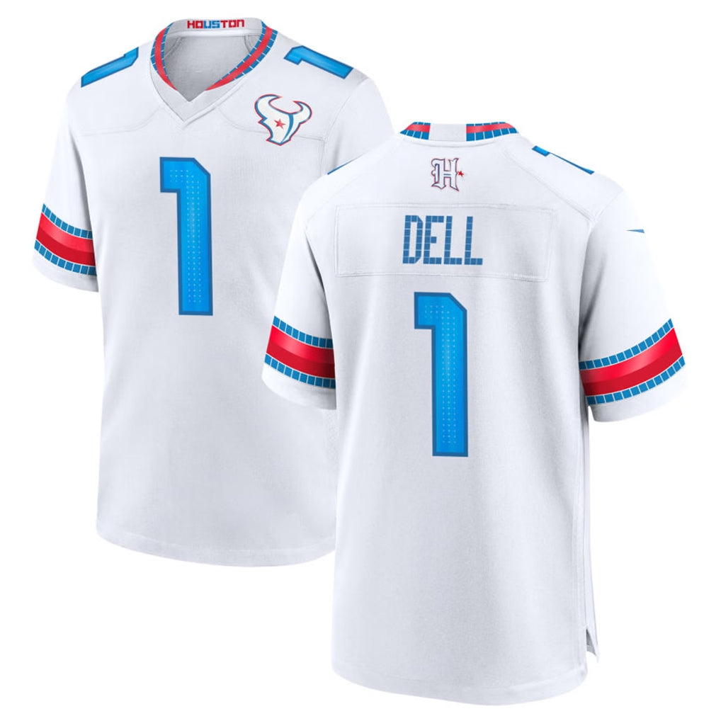 H.Texans #1 Tank Dell Player Whtie 2026 Rivalries Vapor Home Game Kdoa Stitched jerseys