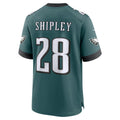 Kdoa P.Eagles #28 Will Shipley Midnight Green Team Game Jersey