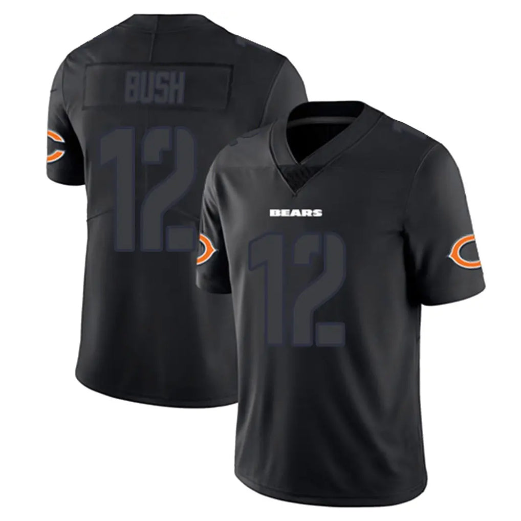 C.Bears #12 Devin Bush Player Black Impact Limited Game Kdoa Stitched Jerseys