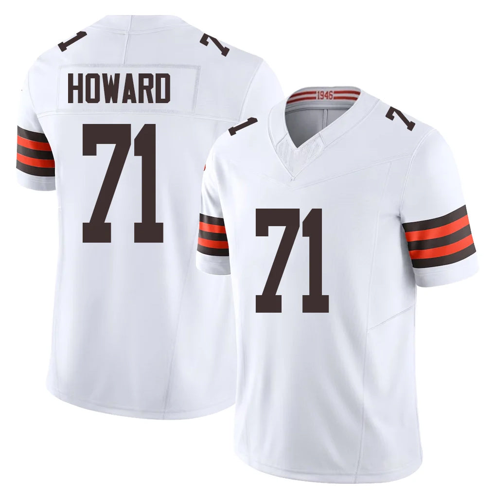 C.Browns #71 Tytus Howard Player White Vapor F.U.S.E. Limited Home Game Kdoa Stitched Jerseys