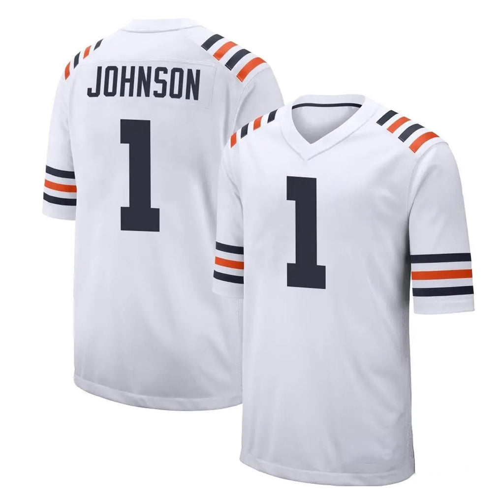 C.Bears #1 Jaylon Johnson Player White Classic Home Game Kdoa Stitched Jerseys