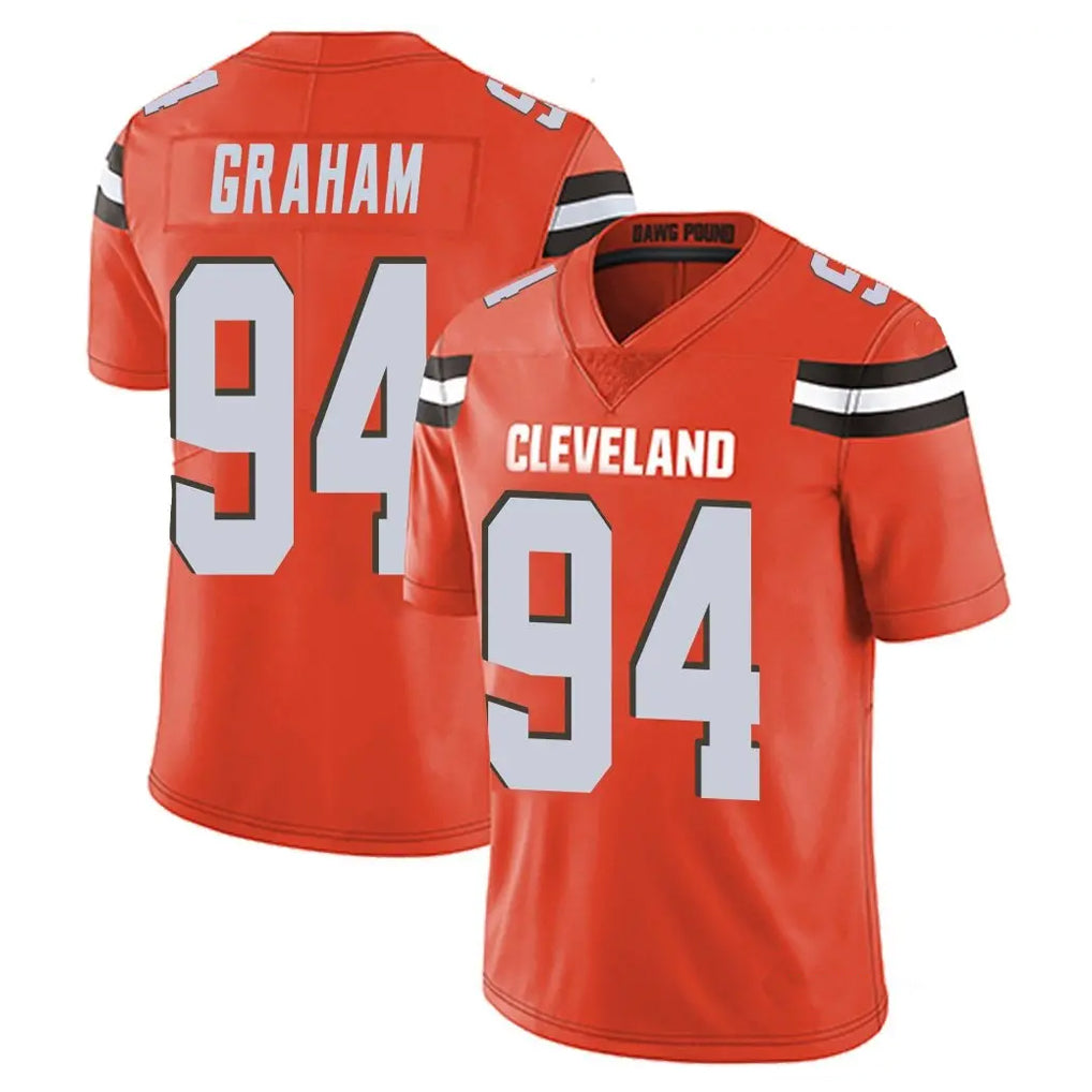 C.Browns #94 Mason Graham Player Orange Alternate Vapor Untouchable Limited Home Game Kdoa Stitched Jerseys