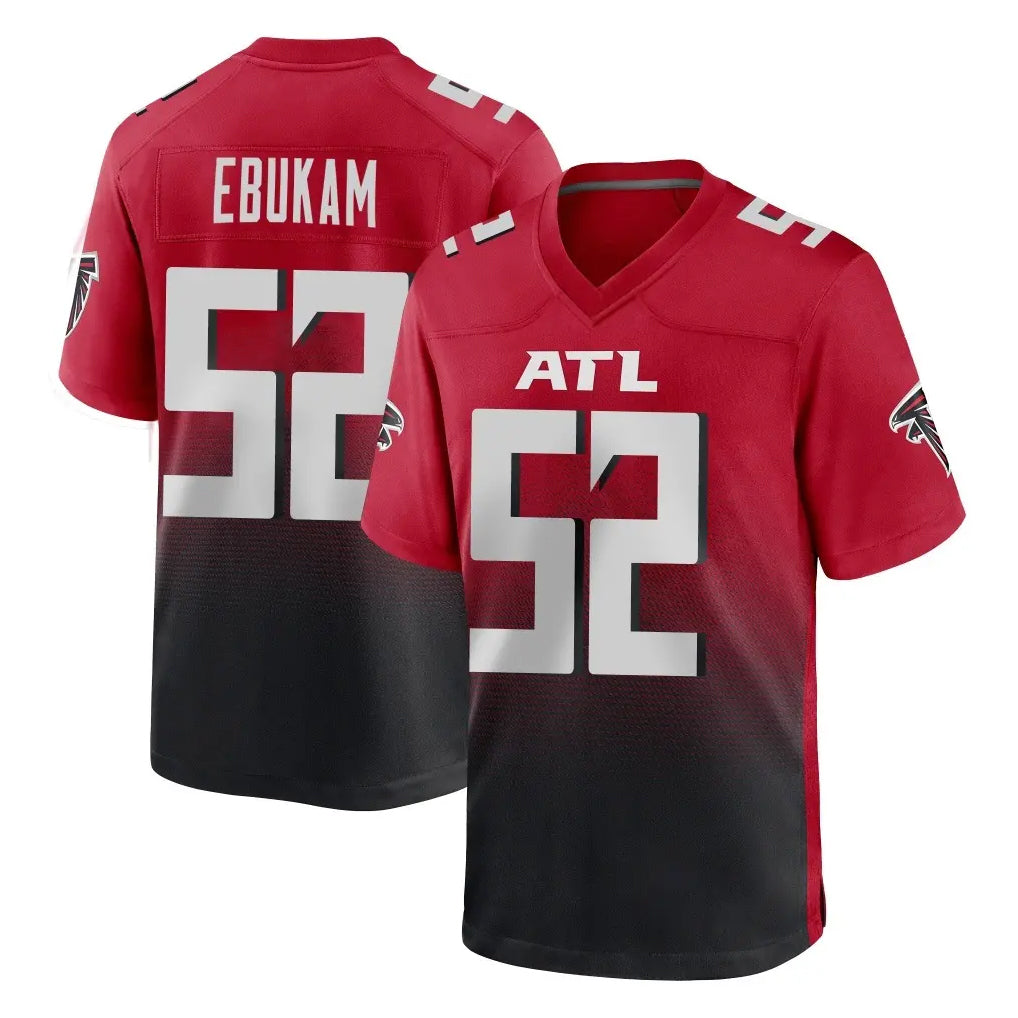 A.Falcons #52 Samson Ebukam Player Red Home Game Kdoa Stitched Jerseys