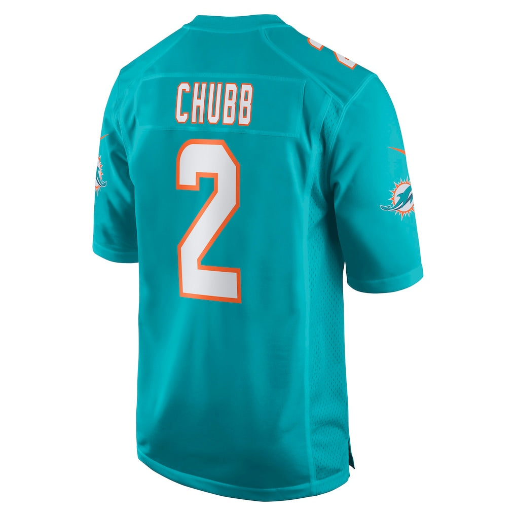 Kdoa M.Dolphins #2 Bradley Chubb Aqua Game Player Jersey