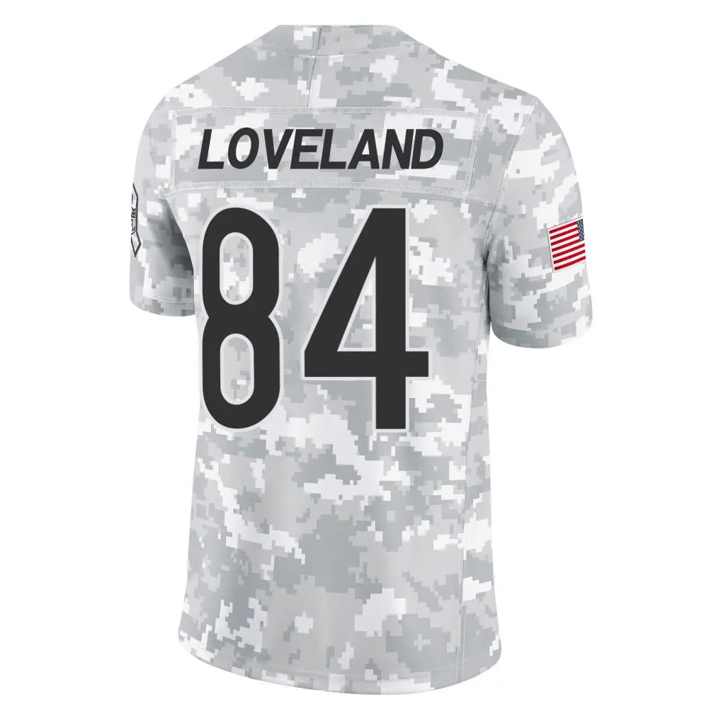 C.Bears #84 Colston Loveland Player Arctic Camo Salute to Service Limited Kdoa Stitched Jerseys